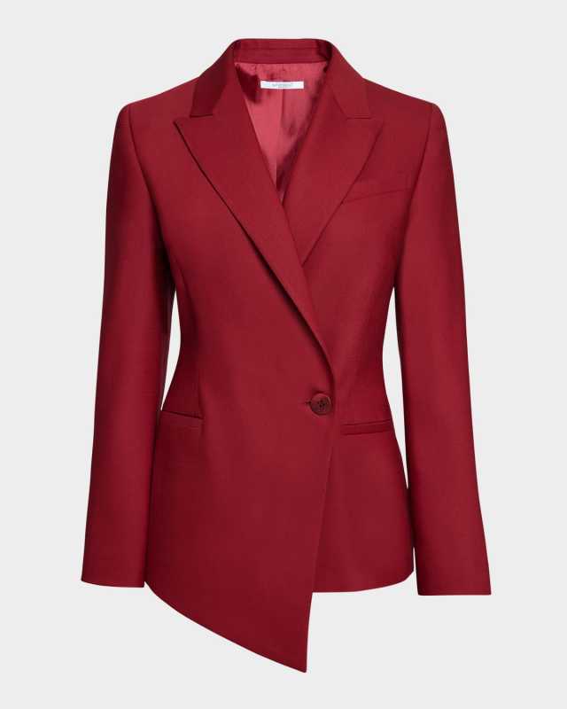 Single-Button Asymmetric Blazer